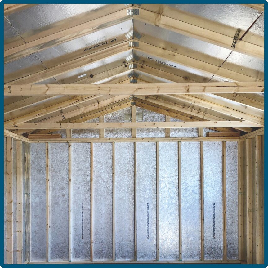 Radiant heat barrier roof decking